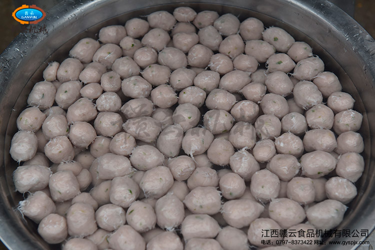 試機成型的肉丸