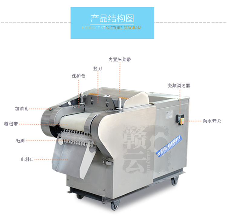 結(jié)構(gòu)示意圖 變頻調(diào)速切菜機